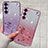 Custodia Silicone Trasparente Ultra Sottile Cover Fiori per Samsung Galaxy S24 5G