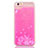 Custodia Silicone Trasparente Ultra Sottile Cover Fiori T01 per Apple iPhone 6S Plus Rosa