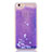 Custodia Silicone Trasparente Ultra Sottile Cover Fiori T01 per Apple iPhone 6S Plus Viola