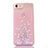 Custodia Silicone Trasparente Ultra Sottile Cover Fiori T01 per Apple iPhone 7 Rosa