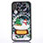 Custodia Silicone Trasparente Ultra Sottile Cover Fiori T05 per Apple iPhone Xs Nero