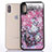 Custodia Silicone Trasparente Ultra Sottile Cover Fiori T07 per Apple iPhone Xs