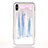 Custodia Silicone Trasparente Ultra Sottile Cover Fiori T08 per Apple iPhone Xs