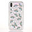 Custodia Silicone Trasparente Ultra Sottile Cover Fiori T08 per Apple iPhone Xs Grigio