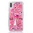 Custodia Silicone Trasparente Ultra Sottile Cover Fiori T20 per Apple iPhone Xs Rosa Caldo