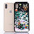 Custodia Silicone Trasparente Ultra Sottile Cover Fiori Z02 per Apple iPhone X