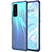 Custodia Silicone Trasparente Ultra Sottile Cover Morbida H01 per Huawei P40 Pro+ Plus Blu