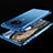 Custodia Silicone Trasparente Ultra Sottile Cover Morbida H01 per OnePlus 7T Blu
