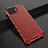 Custodia Silicone Trasparente Ultra Sottile Cover Morbida H01 per Oppo Reno4 F Rosso