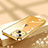 Custodia Silicone Trasparente Ultra Sottile Cover Morbida H02 per Apple iPhone 15 Oro