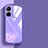 Custodia Silicone Trasparente Ultra Sottile Cover Morbida H03 per Realme V30t 5G Viola