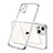 Custodia Silicone Trasparente Ultra Sottile Cover Morbida H04 per Apple iPhone 14 Plus Argento