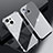 Custodia Silicone Trasparente Ultra Sottile Cover Morbida H06 per Apple iPhone 14 Argento