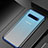 Custodia Silicone Trasparente Ultra Sottile Cover Morbida H07 per Samsung Galaxy S10 5G Blu