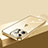 Custodia Silicone Trasparente Ultra Sottile Cover Morbida H12 per Apple iPhone 14 Pro Max Oro