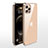 Custodia Silicone Trasparente Ultra Sottile Cover Morbida N01 per Apple iPhone 12 Pro Max Oro