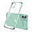 Custodia Silicone Trasparente Ultra Sottile Cover Morbida N01 per Apple iPhone 12 Verde Pastello