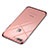 Custodia Silicone Trasparente Ultra Sottile Cover Morbida Q05 per Apple iPhone 7 Plus Oro Rosa