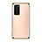 Custodia Silicone Trasparente Ultra Sottile Cover Morbida S03 per Huawei P40 Pro Oro