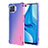 Custodia Silicone Trasparente Ultra Sottile Cover Morbida Sfumato G01 per Oppo Reno4 F Blu