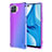 Custodia Silicone Trasparente Ultra Sottile Cover Morbida Sfumato G01 per Oppo Reno4 Lite Viola