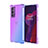 Custodia Silicone Trasparente Ultra Sottile Cover Morbida Sfumato per OnePlus 9RT 5G Viola