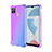 Custodia Silicone Trasparente Ultra Sottile Cover Morbida Sfumato per Realme C25Y India Lavanda