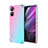 Custodia Silicone Trasparente Ultra Sottile Cover Morbida Sfumato per Realme V30t 5G Ciano