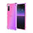 Custodia Silicone Trasparente Ultra Sottile Cover Morbida Sfumato per Sony Xperia 10 II Lavanda