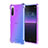 Custodia Silicone Trasparente Ultra Sottile Cover Morbida Sfumato per Sony Xperia 10 IV SOG07 Blu