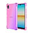 Custodia Silicone Trasparente Ultra Sottile Cover Morbida Sfumato per Sony Xperia Ace III SOG08 Lavanda