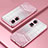 Custodia Silicone Trasparente Ultra Sottile Cover Morbida SY2 per Oppo A97 5G Oro Rosa