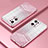 Custodia Silicone Trasparente Ultra Sottile Cover Morbida SY2 per Oppo Find X5 Pro 5G Oro Rosa