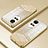 Custodia Silicone Trasparente Ultra Sottile Cover Morbida SY2 per Oppo Reno10 5G Oro