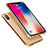 Custodia Silicone Trasparente Ultra Sottile Cover Morbida U01 per Apple iPhone Xs Oro