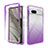 Custodia Silicone Trasparente Ultra Sottile Morbida Cover Fronte e Retro 360 Gradi Sfumato JX1 per Google Pixel 7a 5G Viola