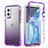 Custodia Silicone Trasparente Ultra Sottile Morbida Cover Fronte e Retro 360 Gradi Sfumato JX1 per OnePlus 9 Pro 5G Viola