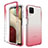 Custodia Silicone Trasparente Ultra Sottile Morbida Cover Fronte e Retro 360 Gradi Sfumato JX1 per Samsung Galaxy A12 5G Rosa Caldo