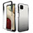 Custodia Silicone Trasparente Ultra Sottile Morbida Cover Fronte e Retro 360 Gradi Sfumato JX1 per Samsung Galaxy A12 Nacho Nero