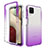 Custodia Silicone Trasparente Ultra Sottile Morbida Cover Fronte e Retro 360 Gradi Sfumato JX1 per Samsung Galaxy A12 Viola