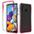 Custodia Silicone Trasparente Ultra Sottile Morbida Cover Fronte e Retro 360 Gradi Sfumato JX1 per Samsung Galaxy A21s Rosso