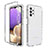 Custodia Silicone Trasparente Ultra Sottile Morbida Cover Fronte e Retro 360 Gradi Sfumato JX1 per Samsung Galaxy A32 4G Chiaro
