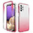 Custodia Silicone Trasparente Ultra Sottile Morbida Cover Fronte e Retro 360 Gradi Sfumato JX1 per Samsung Galaxy A32 4G Rosso