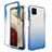 Custodia Silicone Trasparente Ultra Sottile Morbida Cover Fronte e Retro 360 Gradi Sfumato JX1 per Samsung Galaxy F12 Blu