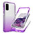 Custodia Silicone Trasparente Ultra Sottile Morbida Cover Fronte e Retro 360 Gradi Sfumato JX1 per Samsung Galaxy S20 5G Viola