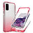 Custodia Silicone Trasparente Ultra Sottile Morbida Cover Fronte e Retro 360 Gradi Sfumato JX1 per Samsung Galaxy S20 Rosso