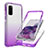 Custodia Silicone Trasparente Ultra Sottile Morbida Cover Fronte e Retro 360 Gradi Sfumato JX1 per Samsung Galaxy S20 Viola