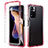 Custodia Silicone Trasparente Ultra Sottile Morbida Cover Fronte e Retro 360 Gradi Sfumato JX1 per Xiaomi Poco X4 NFC Rosso