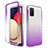 Custodia Silicone Trasparente Ultra Sottile Morbida Cover Fronte e Retro 360 Gradi Sfumato JX4 per Samsung Galaxy A02s Viola