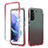 Custodia Silicone Trasparente Ultra Sottile Morbida Cover Fronte e Retro 360 Gradi Sfumato M01 per Samsung Galaxy S21 5G Rosso